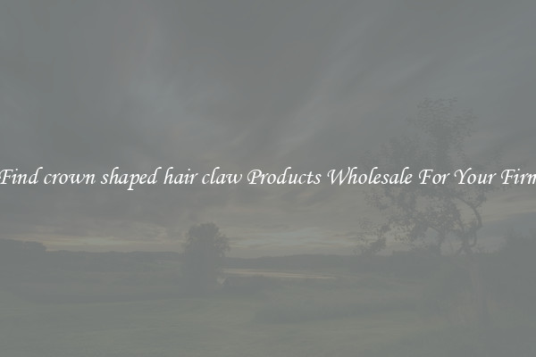 Find crown shaped hair claw Products Wholesale For Your Firm