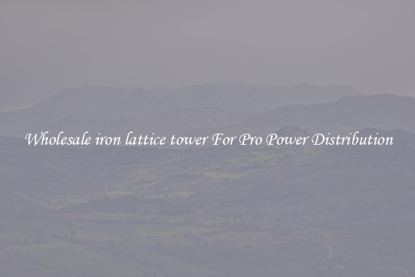 Wholesale iron lattice tower For Pro Power Distribution