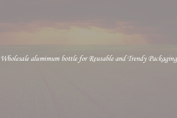Wholesale alumimum bottle for Reusable and Trendy Packaging