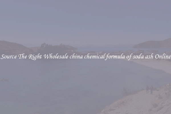 Source The Right Wholesale china chemical formula of soda ash Online