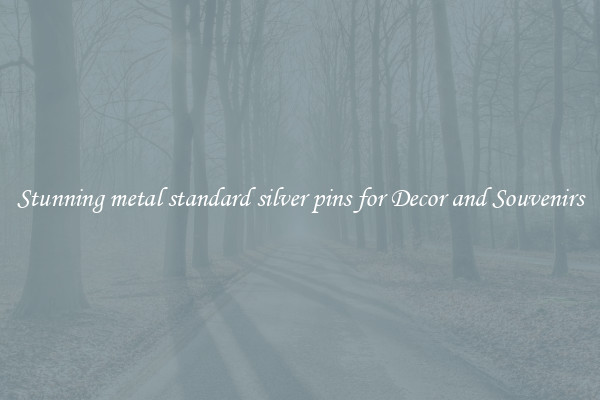 Stunning metal standard silver pins for Decor and Souvenirs