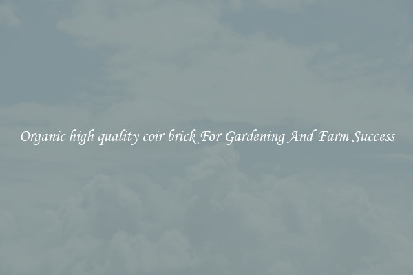 Organic high quality coir brick For Gardening And Farm Success