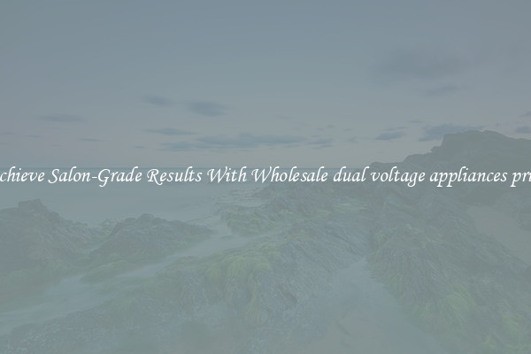 Achieve Salon-Grade Results With Wholesale dual voltage appliances price