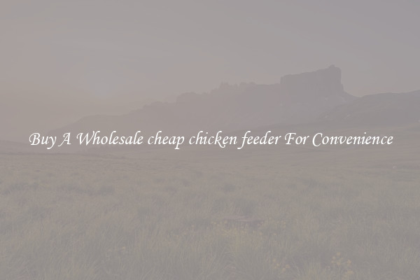 Buy A Wholesale cheap chicken feeder For Convenience