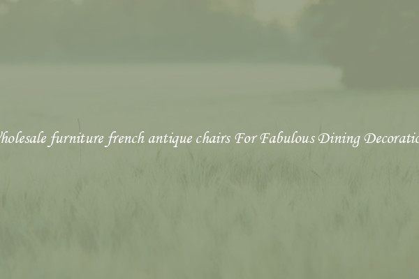 Wholesale furniture french antique chairs For Fabulous Dining Decorations
