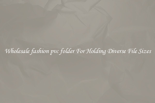 Wholesale fashion pvc folder For Holding Diverse File Sizes