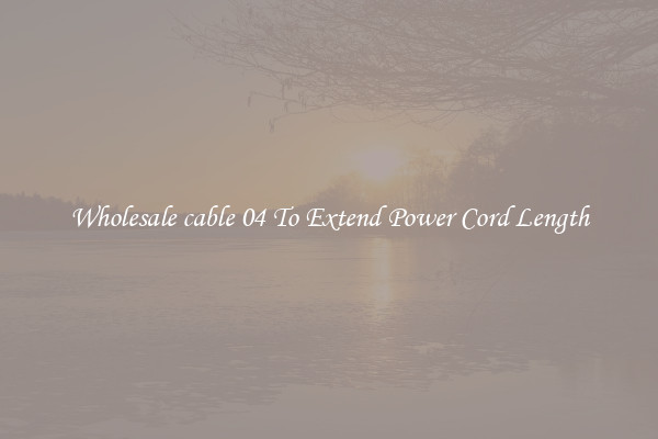 Wholesale cable 04 To Extend Power Cord Length
