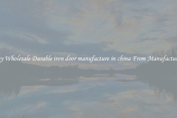 Buy Wholesale Durable iron door manufacture in china From Manufacturers