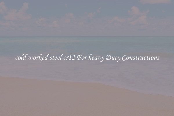 cold worked steel cr12 For heavy Duty Constructions